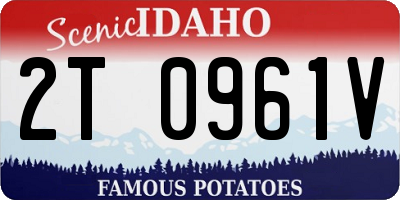 ID license plate 2T0961V