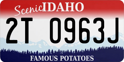 ID license plate 2T0963J