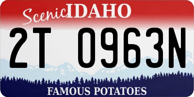ID license plate 2T0963N