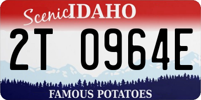 ID license plate 2T0964E