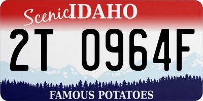 ID license plate 2T0964F