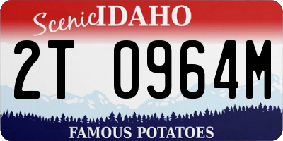 ID license plate 2T0964M