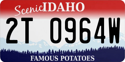 ID license plate 2T0964W