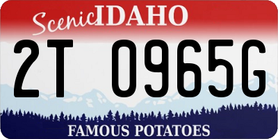 ID license plate 2T0965G