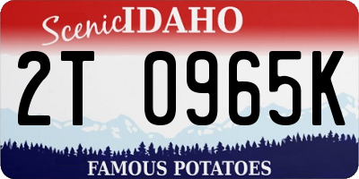 ID license plate 2T0965K