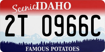 ID license plate 2T0966C