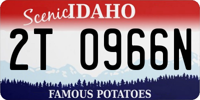 ID license plate 2T0966N