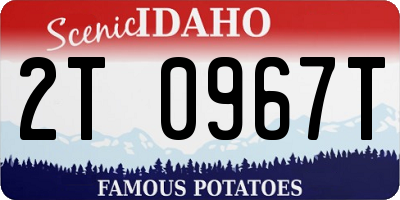 ID license plate 2T0967T