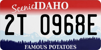 ID license plate 2T0968E
