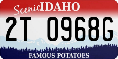 ID license plate 2T0968G