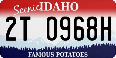 ID license plate 2T0968H
