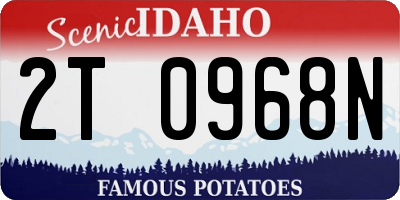 ID license plate 2T0968N