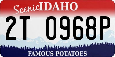 ID license plate 2T0968P