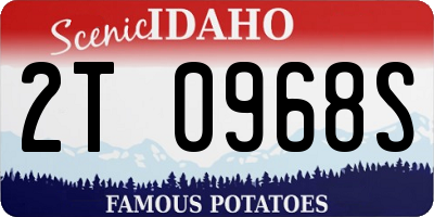 ID license plate 2T0968S