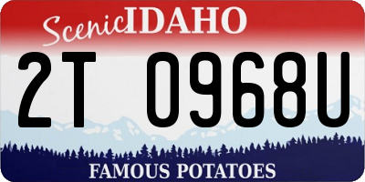 ID license plate 2T0968U
