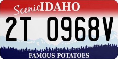 ID license plate 2T0968V