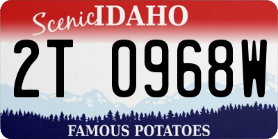 ID license plate 2T0968W