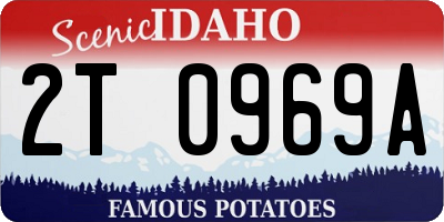 ID license plate 2T0969A