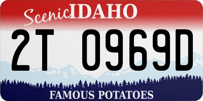 ID license plate 2T0969D