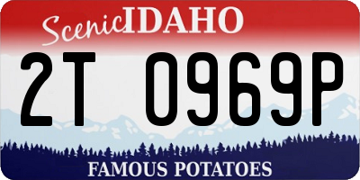 ID license plate 2T0969P