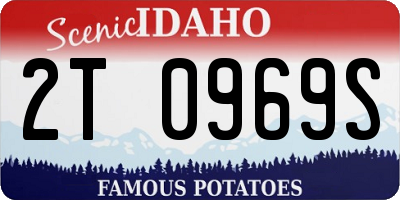 ID license plate 2T0969S