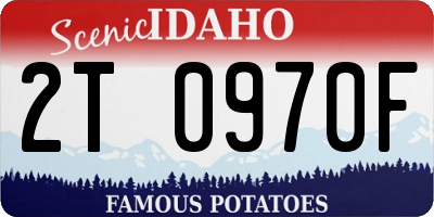 ID license plate 2T0970F
