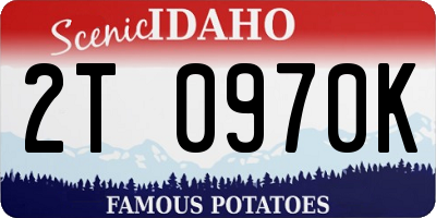 ID license plate 2T0970K
