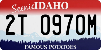 ID license plate 2T0970M