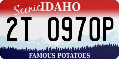 ID license plate 2T0970P