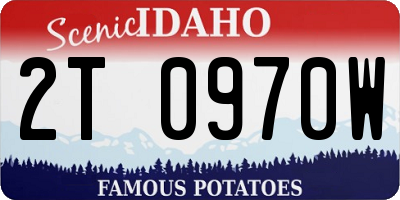 ID license plate 2T0970W