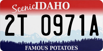 ID license plate 2T0971A