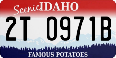 ID license plate 2T0971B