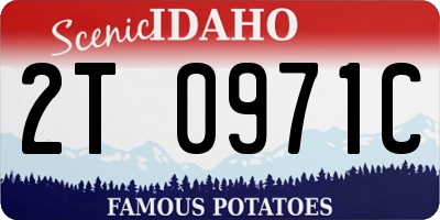 ID license plate 2T0971C