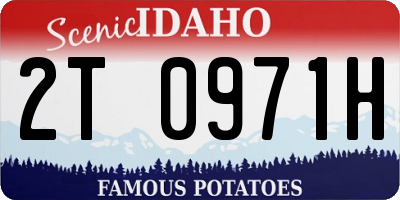 ID license plate 2T0971H