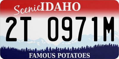 ID license plate 2T0971M