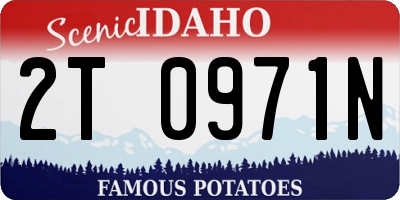 ID license plate 2T0971N