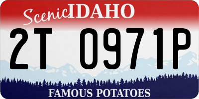 ID license plate 2T0971P