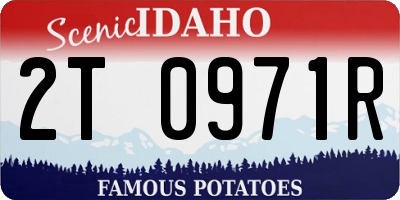 ID license plate 2T0971R