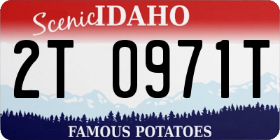 ID license plate 2T0971T