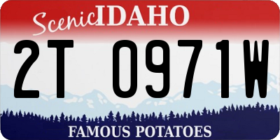 ID license plate 2T0971W