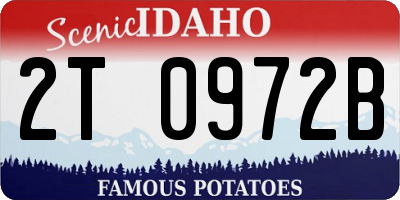 ID license plate 2T0972B