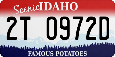ID license plate 2T0972D