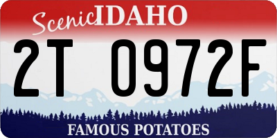 ID license plate 2T0972F