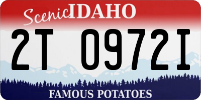 ID license plate 2T0972I
