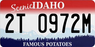 ID license plate 2T0972M