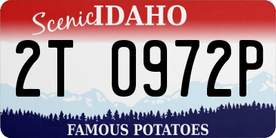 ID license plate 2T0972P