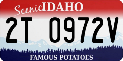 ID license plate 2T0972V
