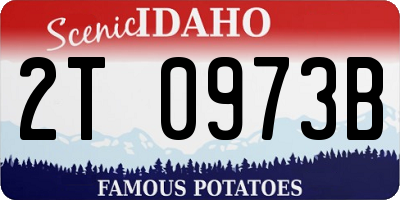 ID license plate 2T0973B