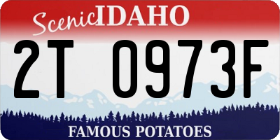 ID license plate 2T0973F