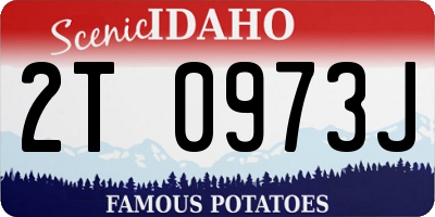 ID license plate 2T0973J